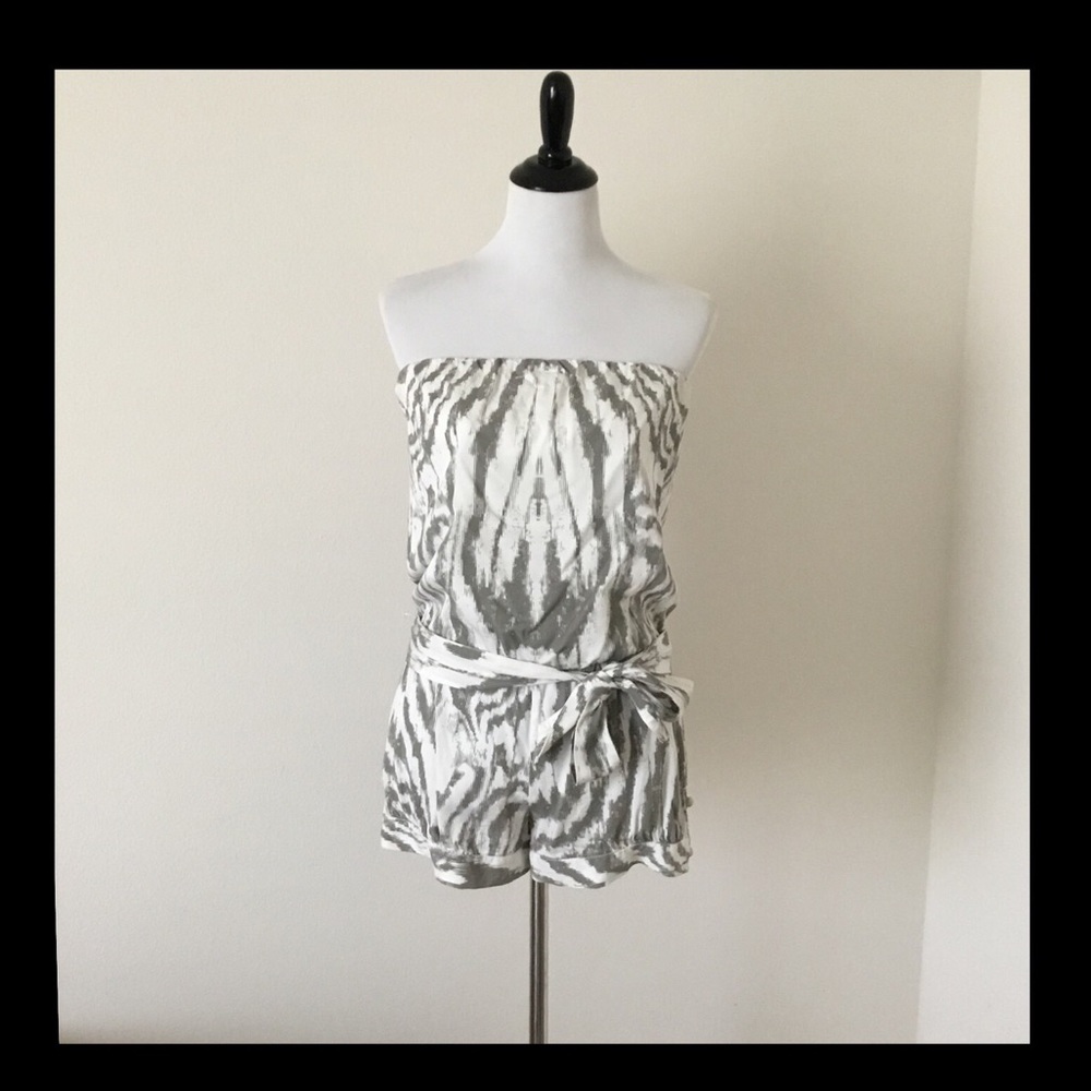 Grey Patterned Romper